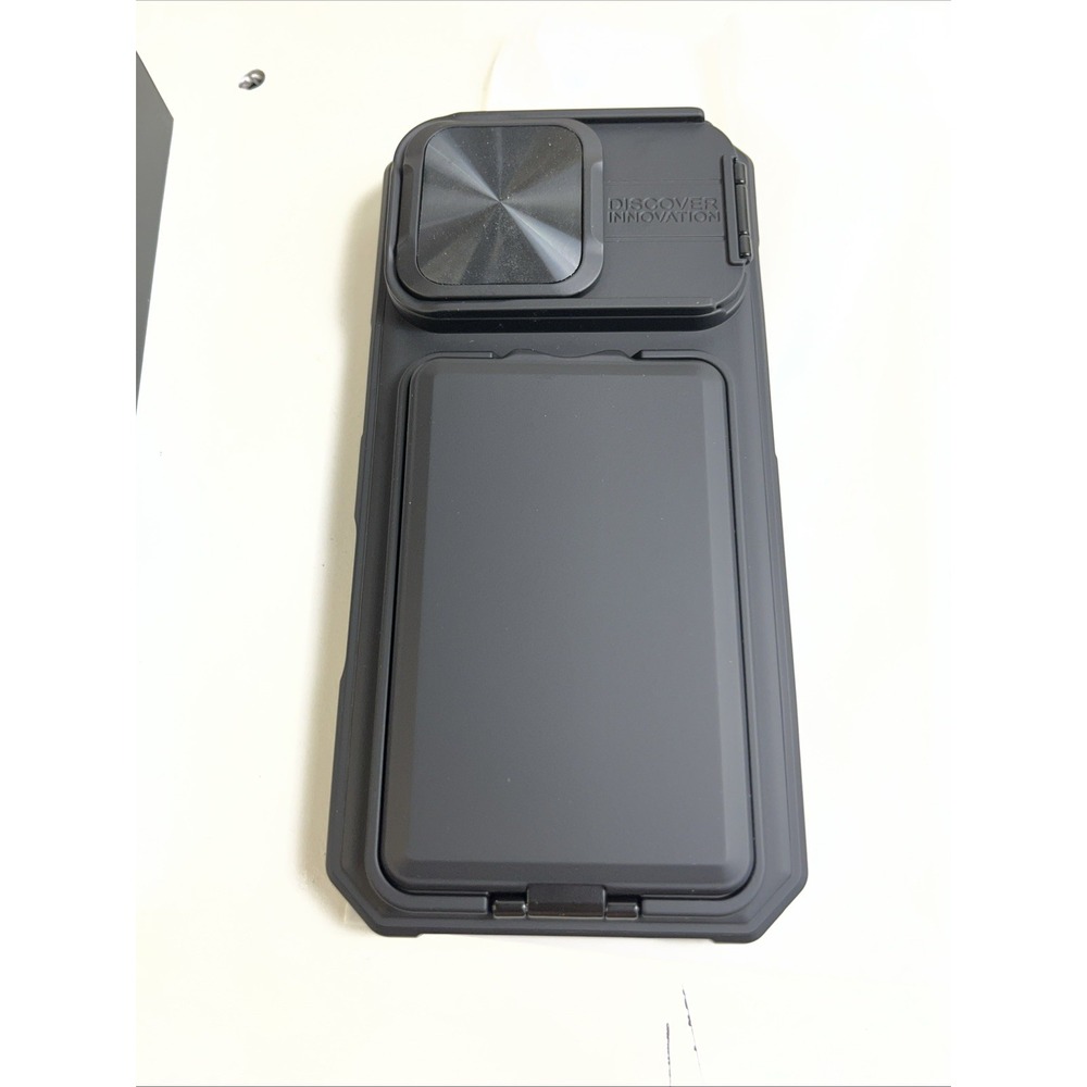 Brand New iPhone 17 Wallet Case with Card Holder & Slide Camera Cover - Black - Picture 3 of 4